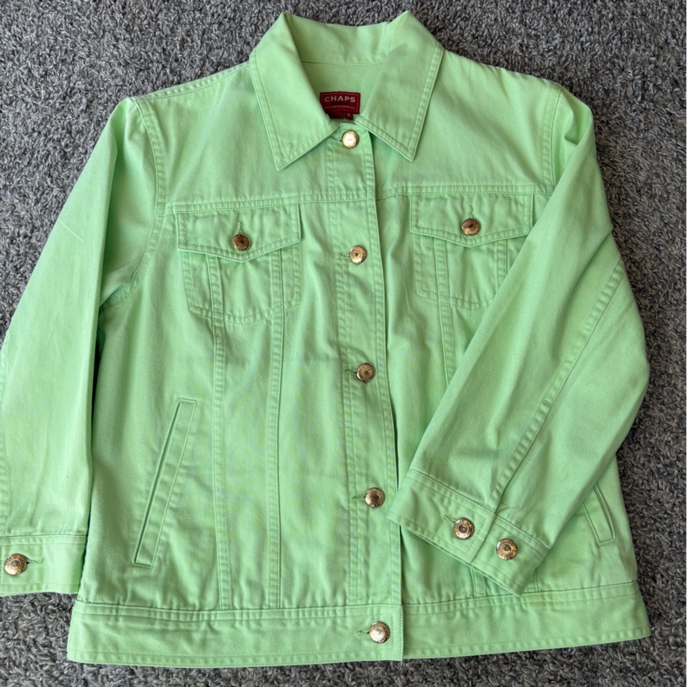 Chaps Light Green Jean Jacket
